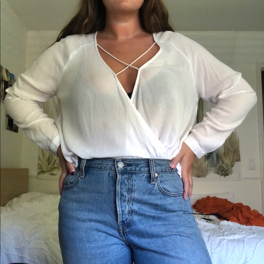 *SOLD* Silence and Noise V-Neck Flowy Blouse